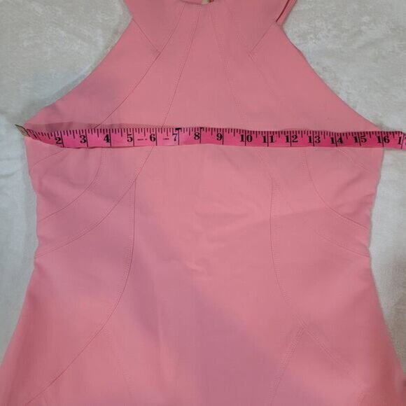 Manning Cartell Pink High Neck Bodycon Sleeveless Pencil Dress - Size‎ 8 - Picture 5 of 10